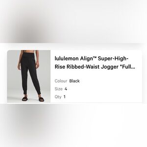 Lululemon Align Super High Rise Ribbed Waist Jogger